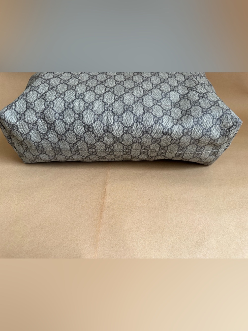 Gucci Brown GG Canvas Tote with Dark Brown Leather Trim - Picture 5 of 15